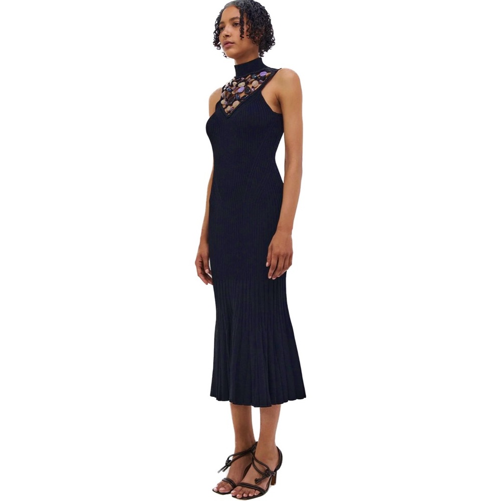 Jonathan Simkhai Meredith Midi Dress in Black NWT